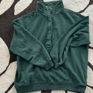 Aerie oversized snap collar sweatshirt size small